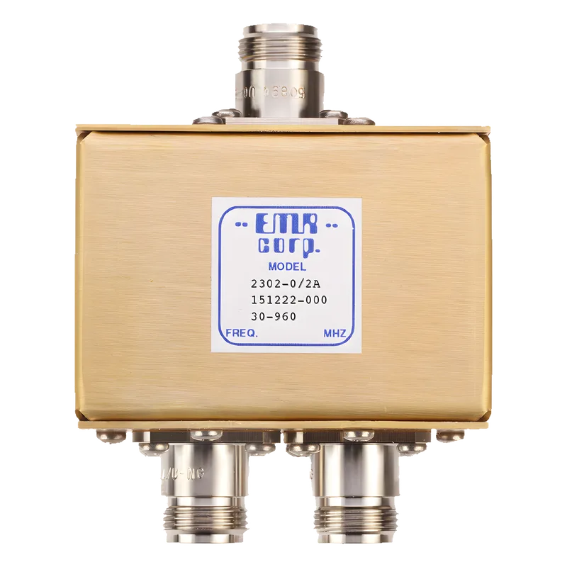 Divisor de Potencia EMR de 2 Vías, 30-960 MHz, 0.5 Watt, Conectores N Hembra. EMR CORPORATION 2302-0/2A