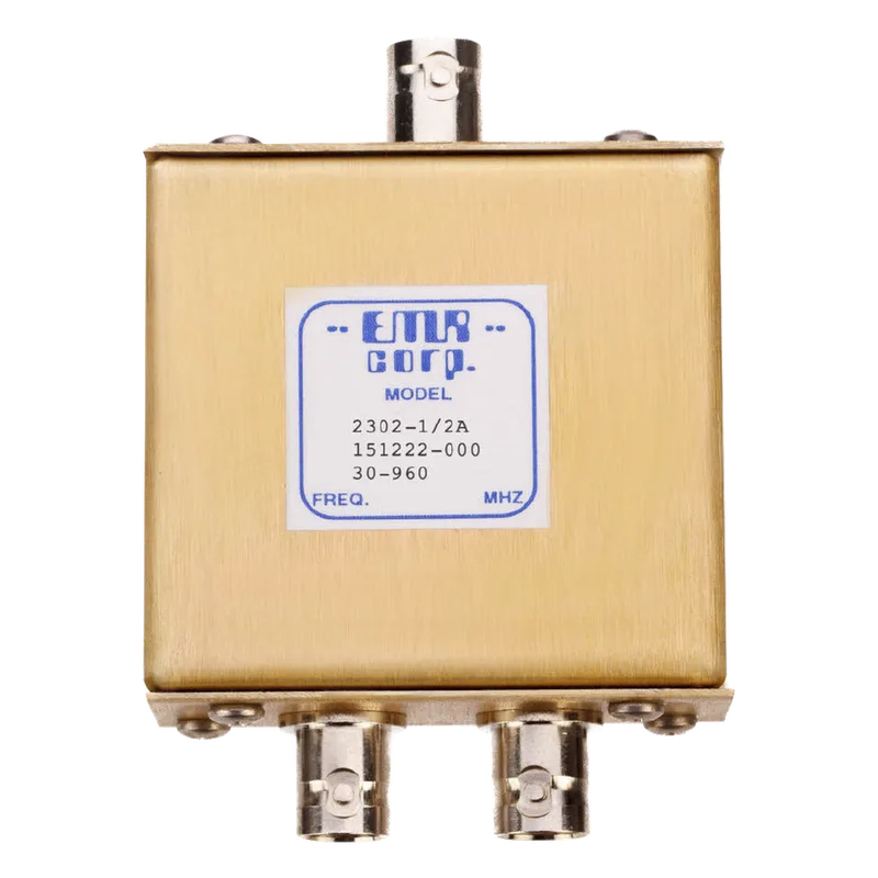 Divisor de Potencia EMR de 2 Vías, 30-960 MHz, 0.5 Watt, Conectores BNC Hembra. EMR CORPORATION 2302-1/2A