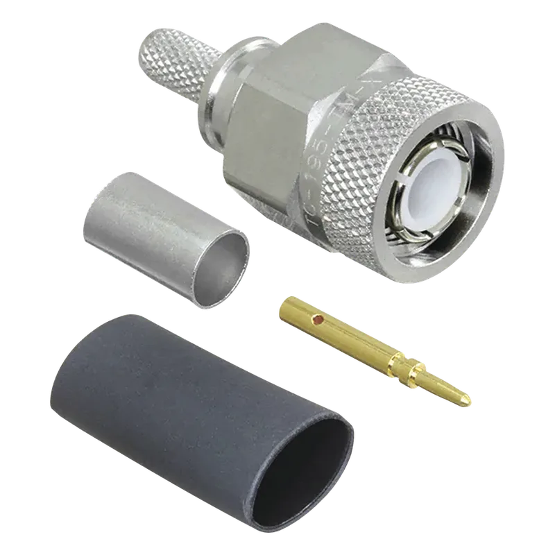 Conector TNC Macho de Anillo Plegable para LMR-195, LMRLW-195, RG58, RG142. Times Microwave TC-195-TM-X