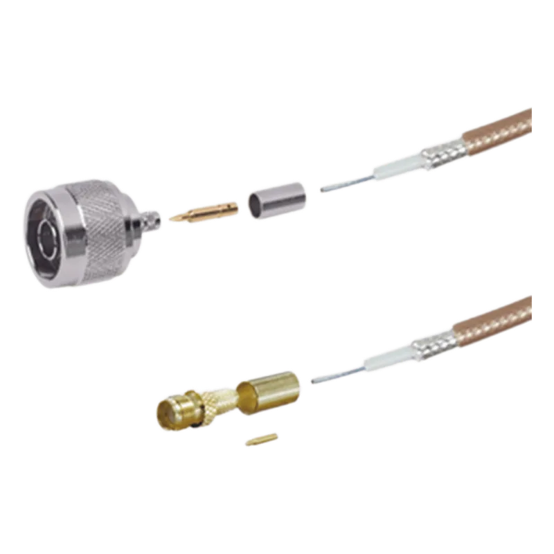 Jumper de 100 cm (39.37 pulgadas) Tipo RG-142/U con Conectores N Macho y SMA Hembra Inverso (Hasta 8 GHz). EPCOM INDUSTRIAL SN-142-SMAHI-100