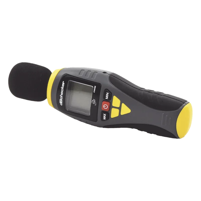 Medidor de Decibeles Profesional / Rango 40-130 dB en 4 Escalas / Precisión ±2 dB / Cumple NFPA 72 y ANSI S1.4 / LCD 4 Dígitos con Max/Min Hold / Micrófono Condensador Electret ½ Pulgada SDI DB-02