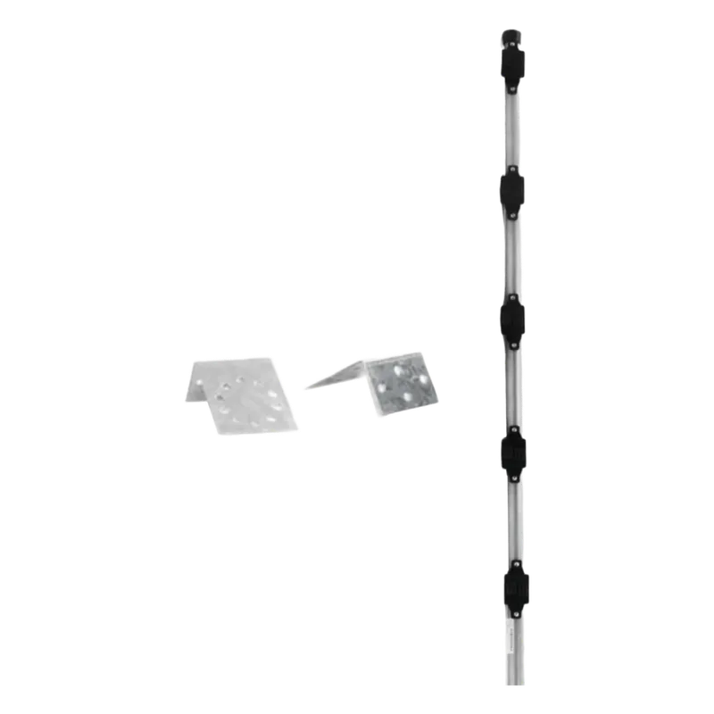 Poste con altura de 1m para cercos eléctricos/ Incluye base multiposicion fabricado 100% con acero galvanizado con 5 aisladores de paso EPCOM INDUSTRIAL SYS-POST-3-V2