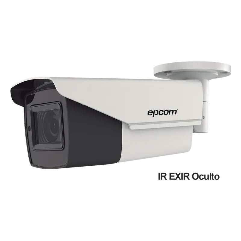 Bullet TURBOHD 4K (8Megapixeles) / Lente Mot. 2.7 a 13.5 mm / Potente IR EXIR de 80 mts / Exterior IP67 / 12 Vcc - 24 VCA / dWDR EPCOM PROFESSIONAL B4K-TURBO-Z