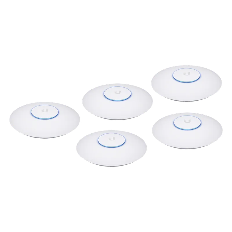 Paquete de 5 Access Point UniFi 802.11ac Wave 2, MU-MIMO4X4 con antena Beamforming, hasta 1.7 Gbps, para interior PoE 802.3af, soportan 200 clientes, No incluyen PoE´s UBIQUITI UAP-NANOHD-5