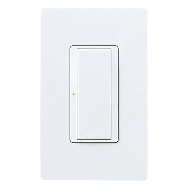 Interruptor inalámbrico on/off Maestro Wireless de 8 A para iluminación y ventiladores de 1/10 HP, 120-277 V, no requiere neutro, compatible con hub Vive, color blanco LUTRON ELECTRONICS MRF2S8SDVWH