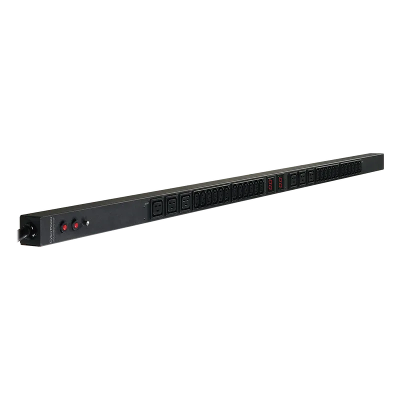 PDU Medible, Para Distribución de Energía, Entrada 200-230 NEMA L6-30P, Con 24 Tomas C13 Y 6 Tomas C19, de Instalación Vertical CYBERPOWER PDU30MVHVT30F