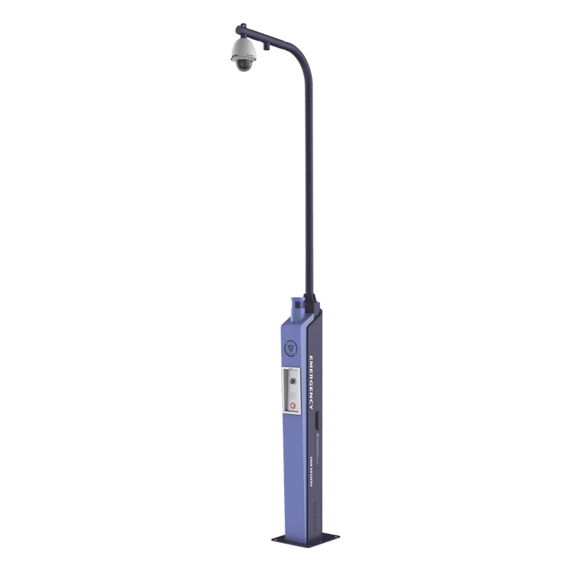 Estación de Pánico con Videollamada (Cámara de 2 Megapixel) / Sirena Integrada (Azul y Rojo) / Alarma Integrada / Protección IP65 / Montaje para Colocar PTZ HIKVISION DS-PEA3M-21H
