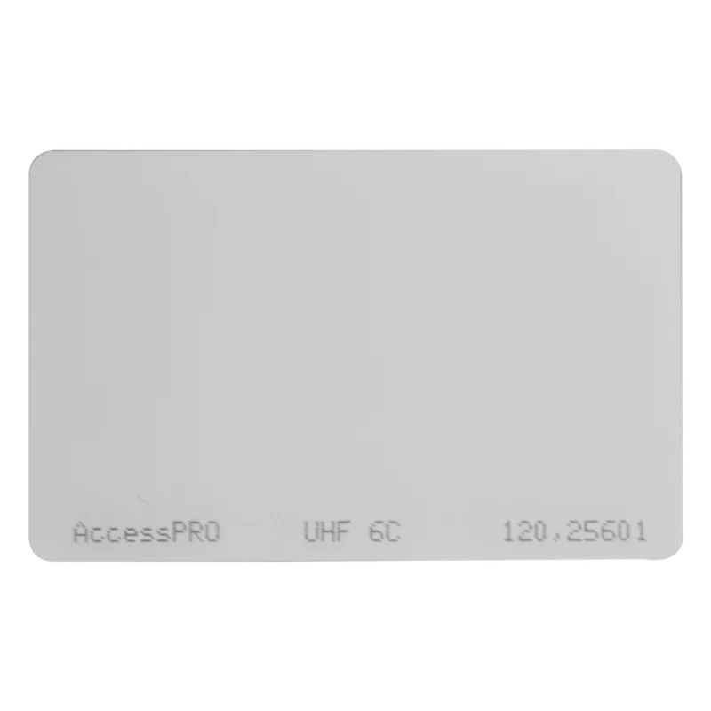 Tag UHF tipo Tarjeta para lectoras de largo alcance 900 MHZ / EPC GEN 2 / ISO 18000 6C / No imprimible / NO incluye porta tarjeta ACCESSPRO ACCESS-CARD-EPC