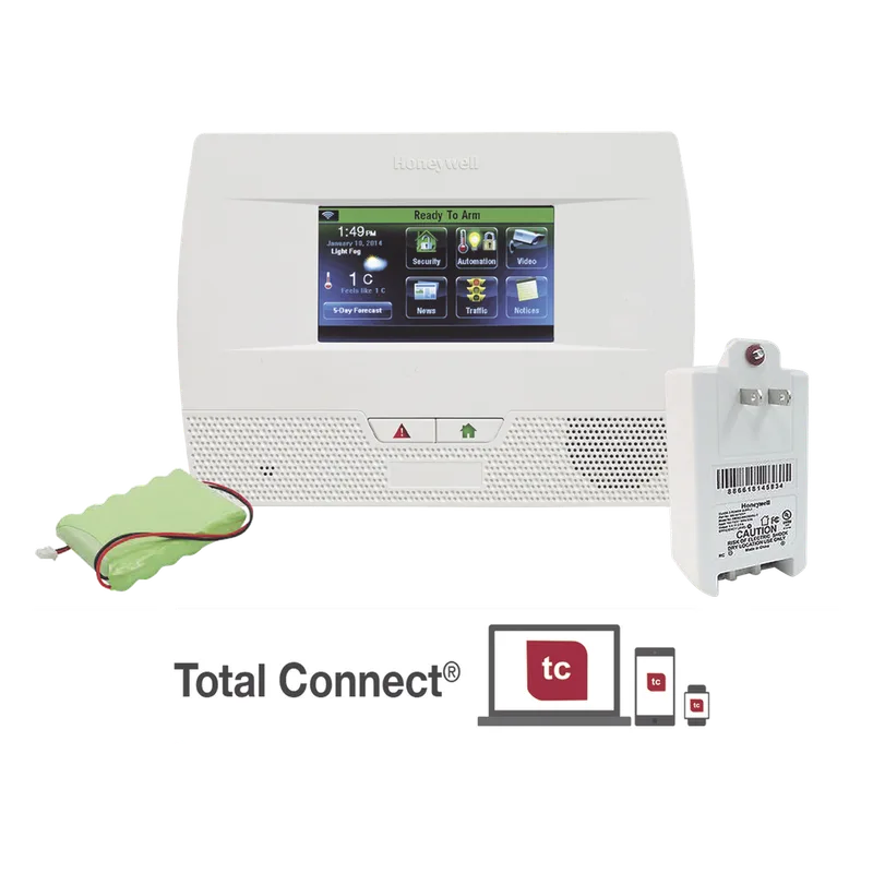 Panel de control de alarma inalámbrico con pantalla táctil de 4.3 pulgadas y comunicador telefónico integrado HONEYWELL HOME RESIDEO L5210-PK-S