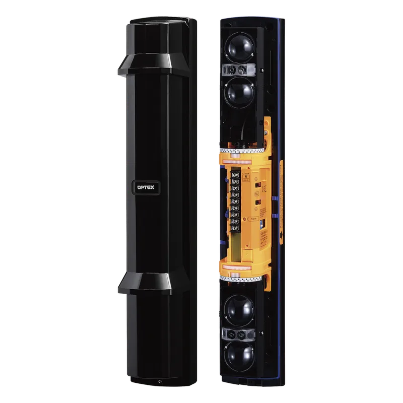 Barrera fotoelectrica de 100 metros cuatro haces de luz con Sniper viewfinder OPTEX SL350QN