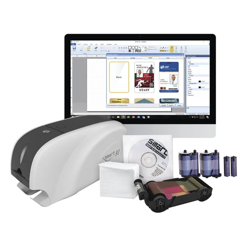 Kit Impresora tarjetas PVC /Doble Cara /incluye: 2 x Ribbon, 100 Tarjetas PVC, Software, Kit Limpieza IDP SMART31DK