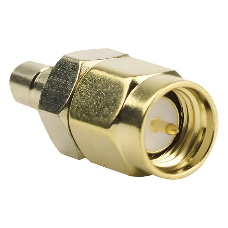 Adaptador Coaxial en Línea, de Conector SMA Macho a SMB Hembra, Oro/ Oro/ Teflón. 501-1258-ND