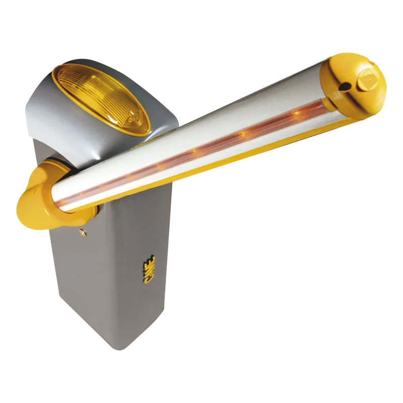 Kit de barrera GARD 4 con mástil Italiano / Izquierda y derecha configurable en campo / Incluye Iluminación LED Rojo/Verde / Pluma de 3.75 m / Cúpula con iluminación LED / Resorte Rojo CAME KT-GARD4-LED
