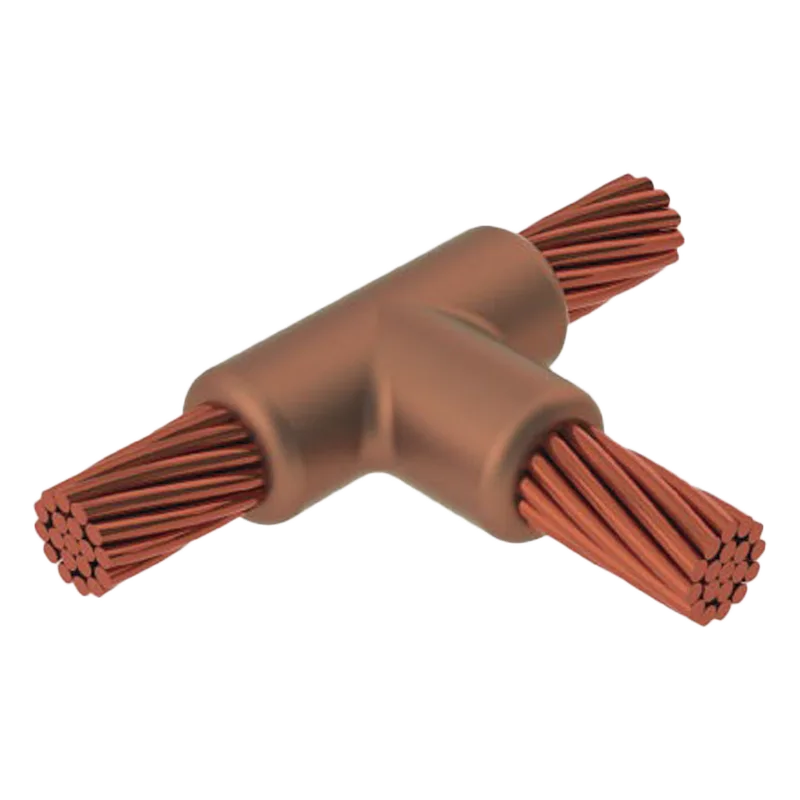 Molde para Soldadura Exotérmica tipo T para cable 2/0 AWG - 2/0 AWG. TOTAL GROUND TGM-CCT-2/0-2/0