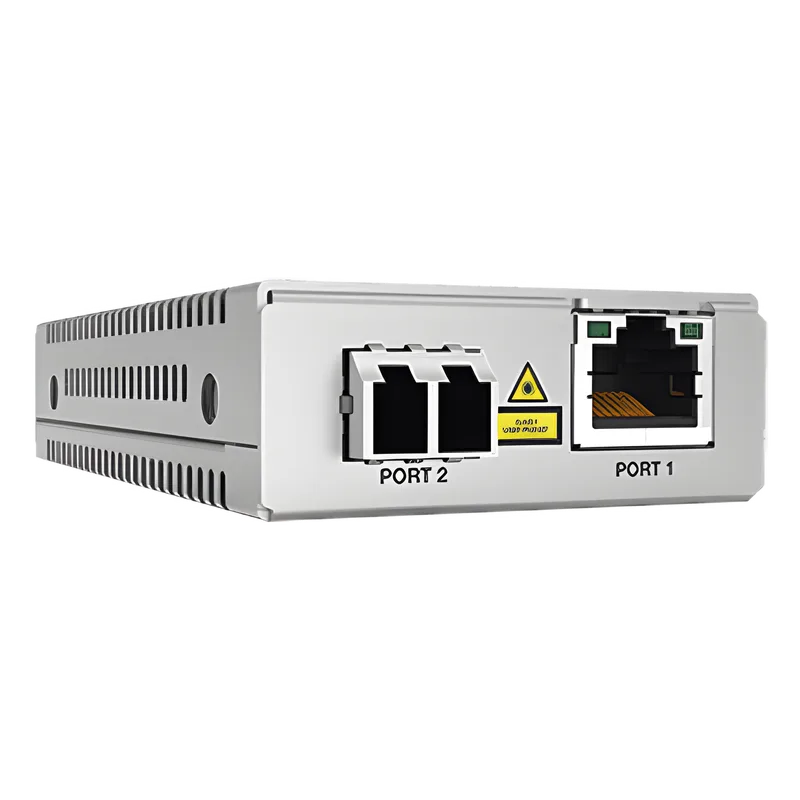 Convertidor de medios Gigabit Ethernet a fibra óptica, conector LC, monomodo (SMF), versión TAA (Trade Agreement Act), 10 km ALLIED TELESIS AT-MMC2000LX/LC-TAA-60