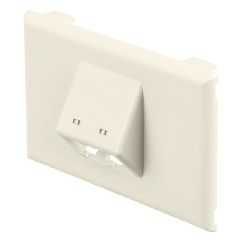 Placa de Pared Horizontal T70, Salida Para 2 Puertos Mini-Com, Con Espacios Para Etiquetas, Color Blanco Mate PANDUIT T70FH2IW