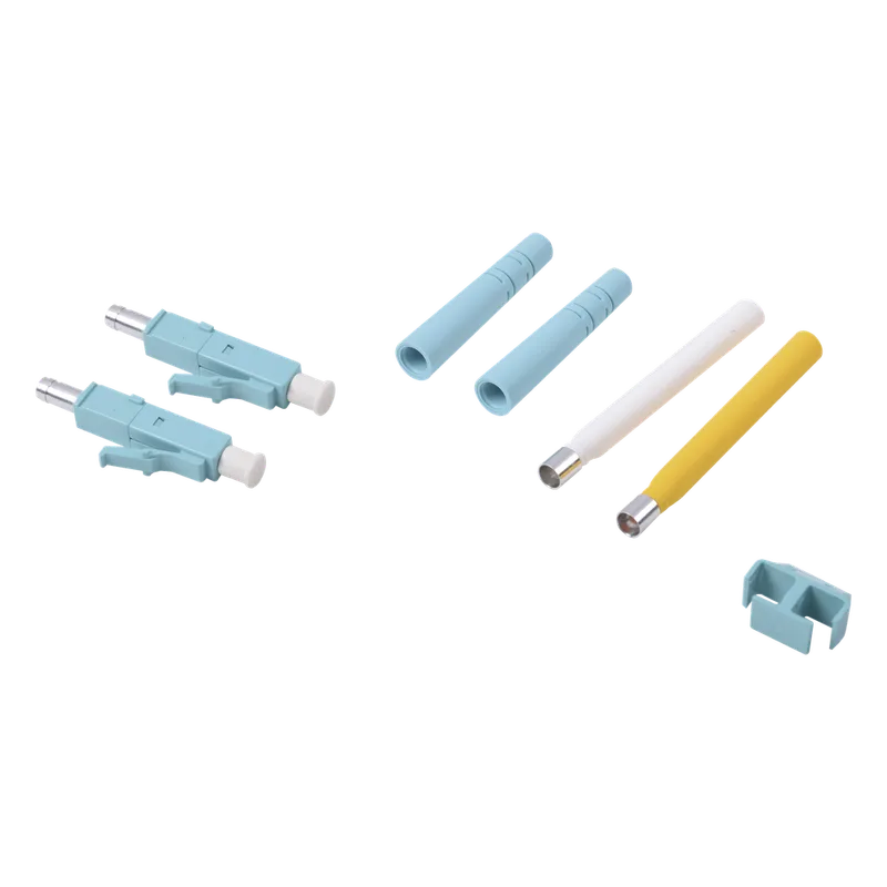 Conector de Fibra Óptica LC Duplex, Epoxico, Fibra Recubierta, Multimodo, Color Aqua (No pre-pulido) SIEMON FC2-LC-MM-J12