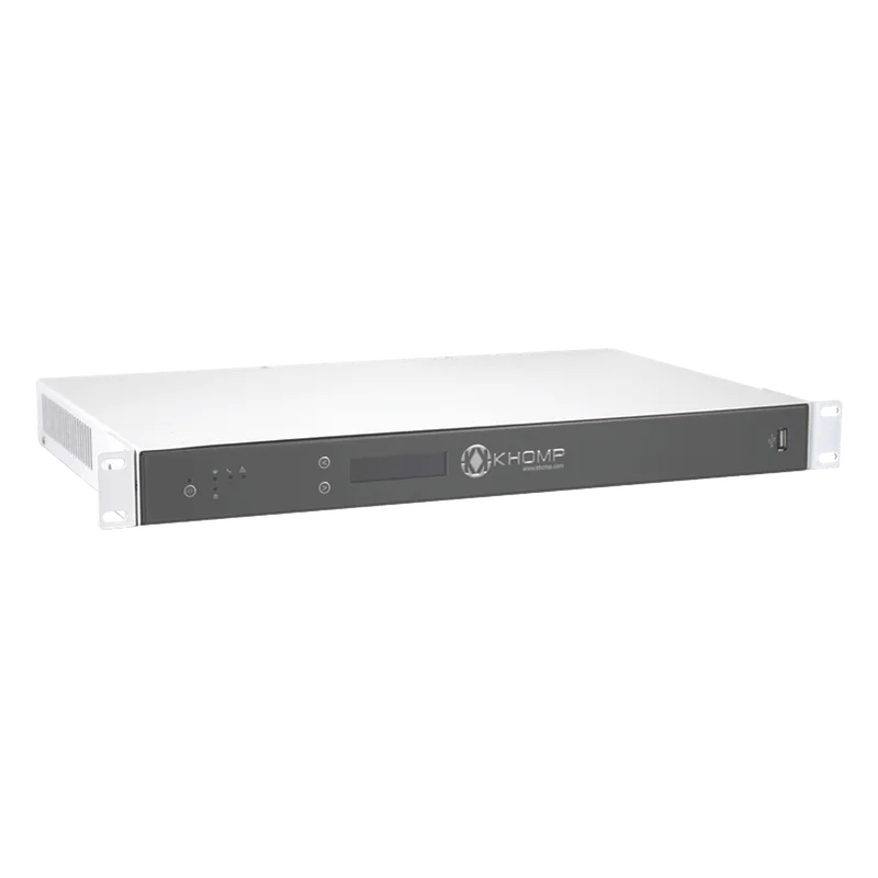 Servidor con IP-PBX 3CX integrado con 3 ranuras para módulos E1, GSM 2G y 3G, FXS/FXO, hasta 46 canales y soporta hasta 128 llamadas simultáneas KHOMP UMGSERVER300X