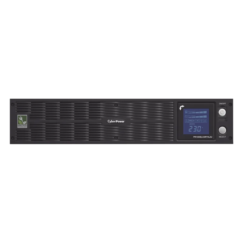 UPS de 1500 VA/1125 W, Topología Línea Interactiva, Entrada 220 Vca Tipo C14, Onda Senoidal Pura, Torre o Rack de 2 UR, Con 10 Tomas C13 de 220 Vca CYBERPOWER PR1500ELCDRTXL2U