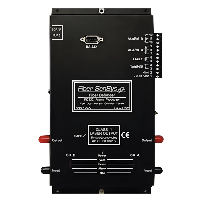 Sensor de Seguridad Perimetral de 2 Zonas/ Detección por Fibra Óptica Sensitiva/ Rango de 0 a 500 metros de protección OPTEX FD322