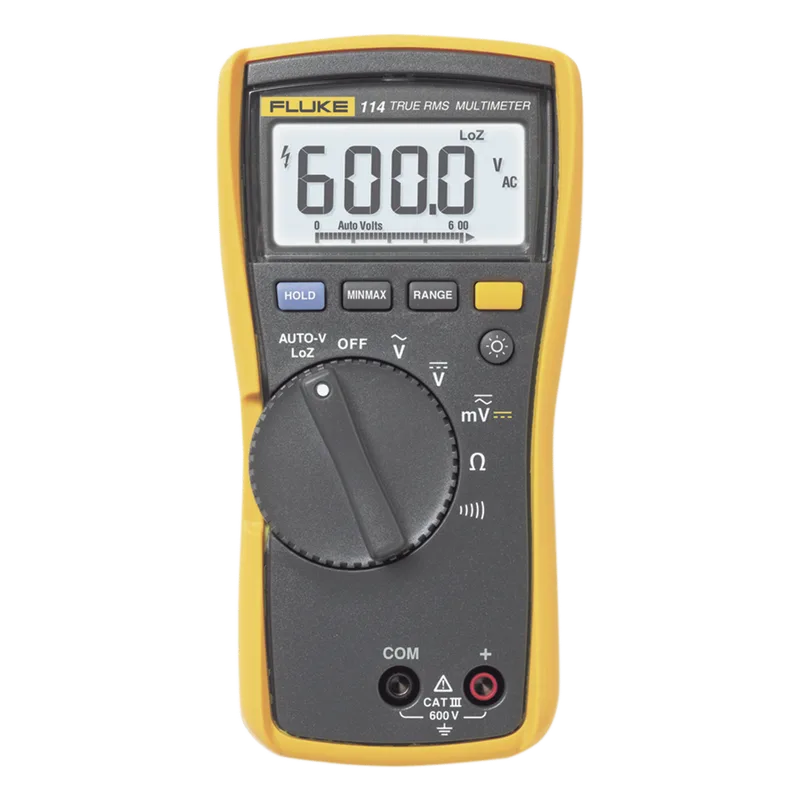 Multímetro Digital Básico para Electricista, Uso con Voltaje Máximo de 600 V y Pantalla LED Retroiluminada FLUKE FLUKE-114