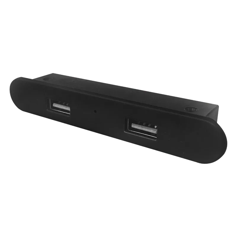 Mini Empotrable Rectangular Color Negro, con 2 Puertos USB con Cable THORSMAN USB-MINI-ERB