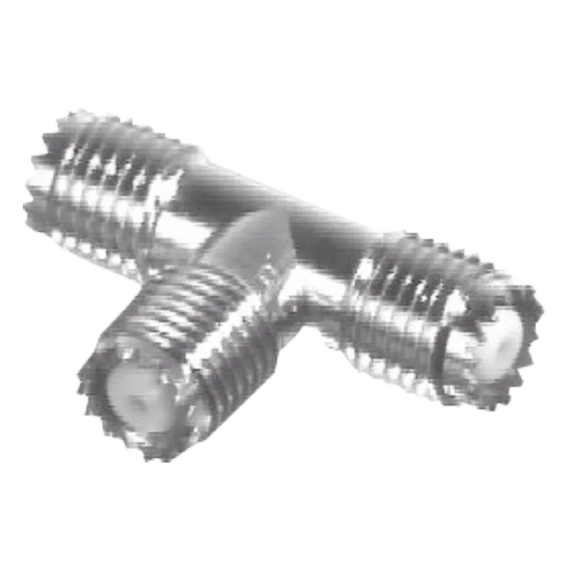 Adaptador en T, de Conector Mini-UHF Hembra a Doble Mini-UHF Hembra, Níquel/ Plata/ Teflón. RF INDUSTRIES,LTD RFU-632