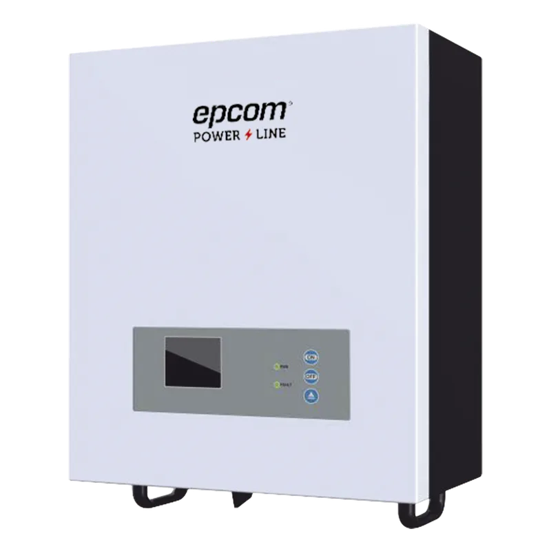 Inversor / Cargador para sistemas tipo isla de 48Vcc/120VCA de 2500W onda sinusoidal pura con controlador MPPT. Administre una fuente fotovoltaica, la red eléctrica y recargue su banco de baterías y su consumo sin problemas. EPCOM POWERLINE EPI-2500-48