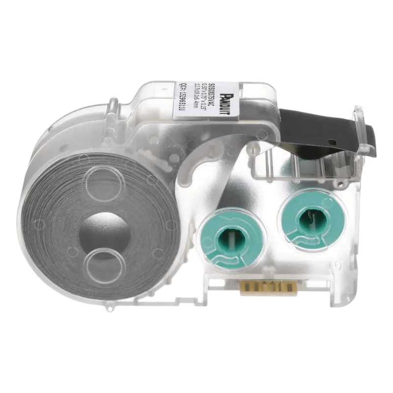 Casete de 275 Etiquetas Autolaminadas de 19 x 25.4 mm (0.75 x 1 pulgadas), para Cables de 3 a 4 mm (0.12 a 0.16 pulgadas) de Diámetro, Área de Impresión Color Blanco PANDUIT S075X100VAC