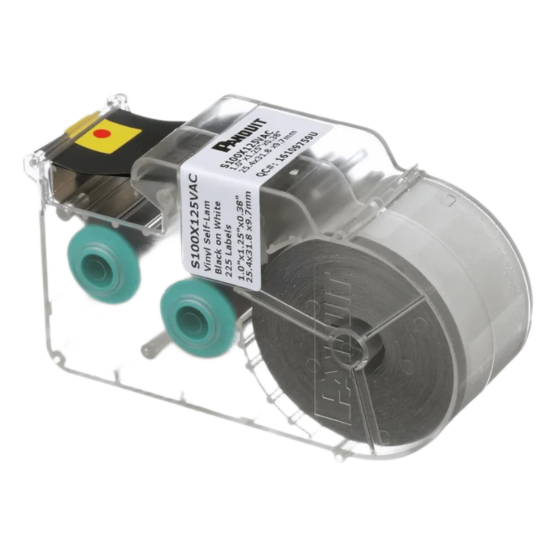 Casete de 225 Etiquetas Autolaminadas de 25.4 x 31.8 mm (1 x 1.25 pulgadas), para Cables de 3 a 7.1 mm (0.12 a 0.28 pulgadas) de Diámetro, Área de Impresión Color Blanco PANDUIT S100X125VAC