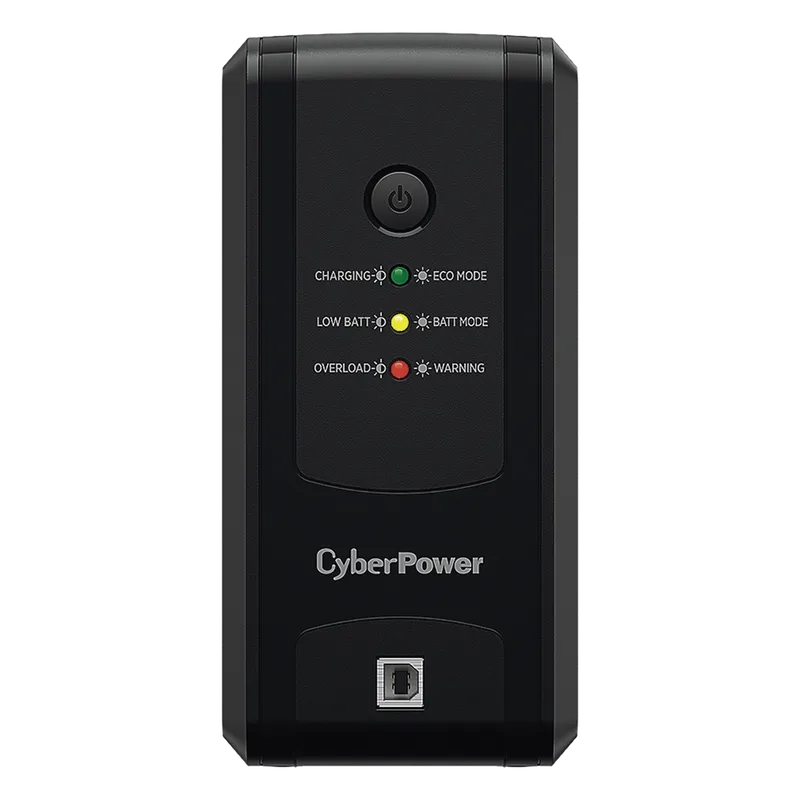 UPS de 1000 VA/500 W, Topología Línea Interactiva, Entrada 120 Vca NEMA 5-15P, y 8 Salidas NEMA 5-15R, Puerto USB, Con Regulador de Voltaje (AVR) CYBERPOWER UT-1000GU