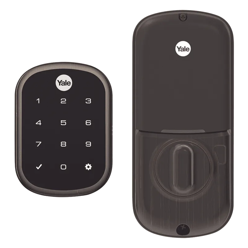 Cerradura ASSURE YRD256/ Color Bronce/ Teclado /Apertura por Smartphone Opcional/Para puertas Izq o Derecha de 35 a 57 mm de espesor YALE-ASSA ABLOY 89386