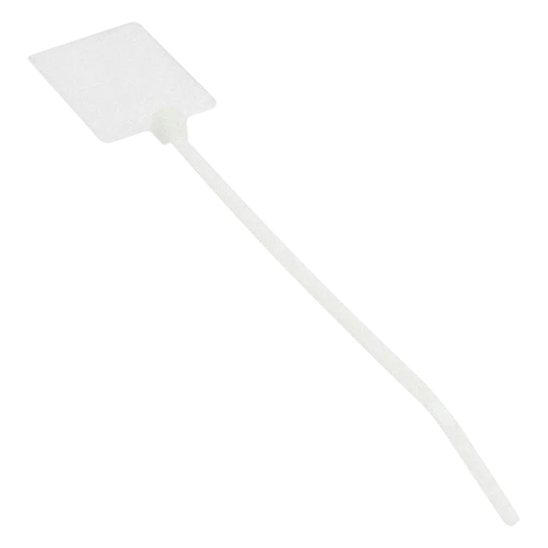 Cincho de Identificación Tipo Bandera, 130 mm largo x 2.5mm ancho, Área de Marcado de 19.1 x 26.4 mm, Nylon 6.6, Color Natural, Bolsa de 100pz PANDUIT PLF1MA-C