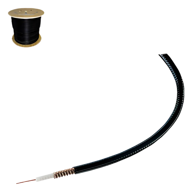 Cable Coaxial HELIAX de 1/4, Cobre Corrugado, Superflexible, Blindado, 50 Ohms, Carrete de 305 Metros (1000 Pies) ANDREW / COMMSCOPE FSJ1-50A/1000