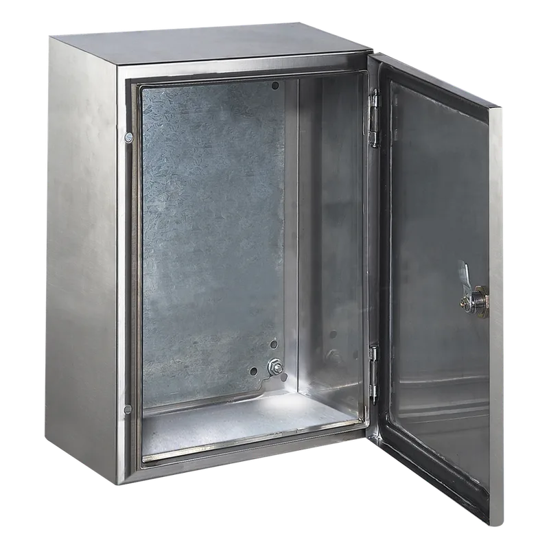 Gabinete de Acero Inoxidable IP66 Uso en Intemperie (200 x 300 x 150 mm) con Placa Interna Galvanizada. PRECISION PST-203015-INOX-B