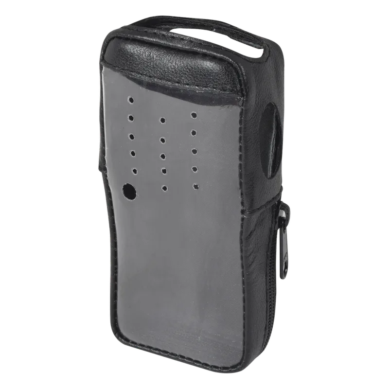Funda para Radio Portátil / Piel Reforzada con Frente Transparente / Acceso Directo a PTT y Puerto de Accesorios / Para Kenwood TK-2000KV2 y TK-3000KV2 FSMTK-2000V2