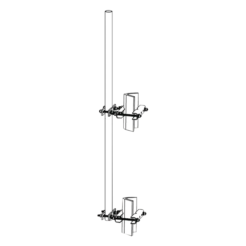 Montaje lateral con Mástil de 1.9" diam. x 6' (1.8m) longitud. Trylon TRY-ST-LM-1.9X6
