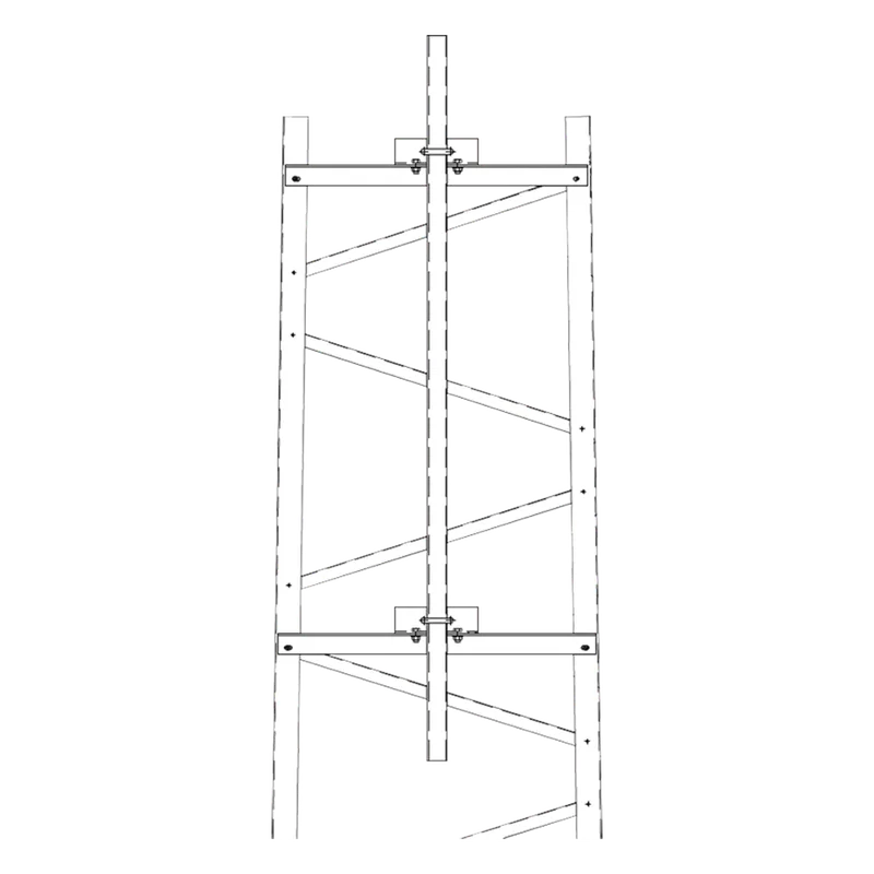 Brazo para Sección #6 Torre Titan con Herrajes y Mástil de 6' (1.8m). Trylon TRY-TFM6