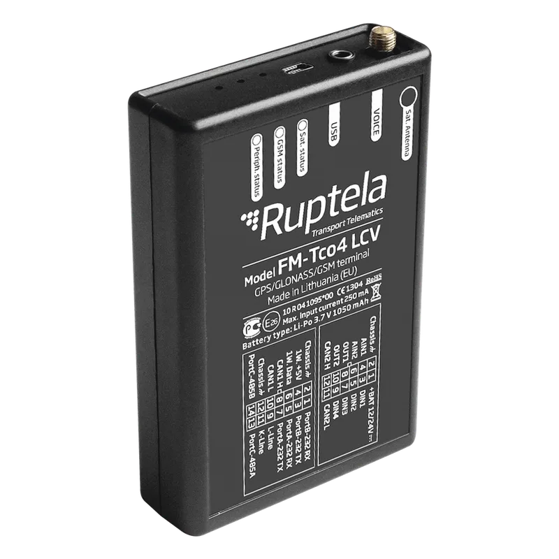 Localizador vehicular 3G con puerto de audio y puertos seriales RUPTELA TCO4HCV3G