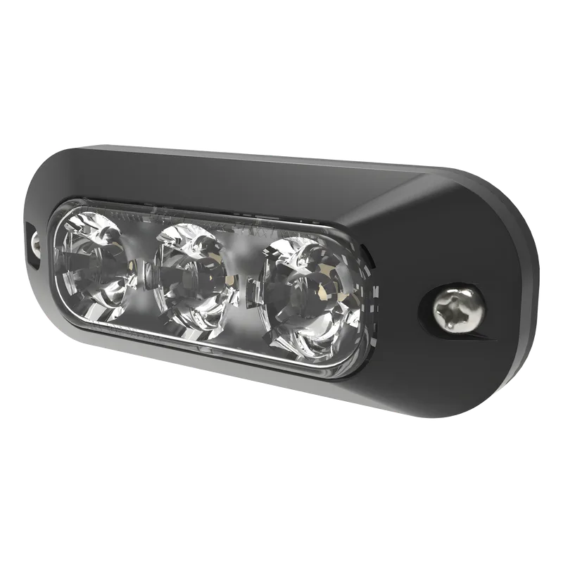 Luz Auxiliar de 3 LED, Ambar, Lente Transparente ECCO ED3703A