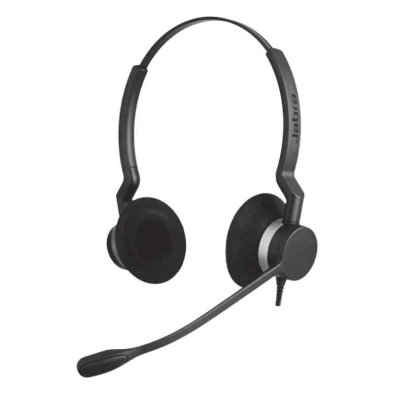 Diadema / Auricular Jabra Biz 2300 Duo / QD / Cable Reforzado / Brazo 360° / Contact Center (2309-820-105) BIZ-2300-DUO-QD
