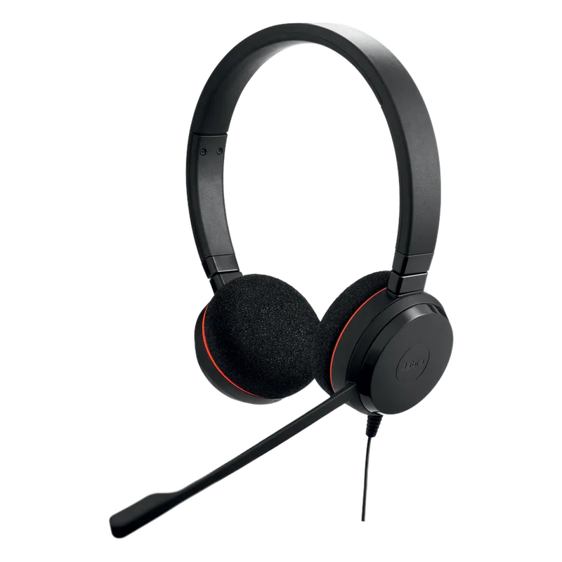 Jabra Evolve 20 Duo con conexión USB, micrófono con cancelación de ruido de última generación, configuración Plug and Play, Certificación Microsoft Teams (4999-823-109) EVOLVE-20-DUO-MS