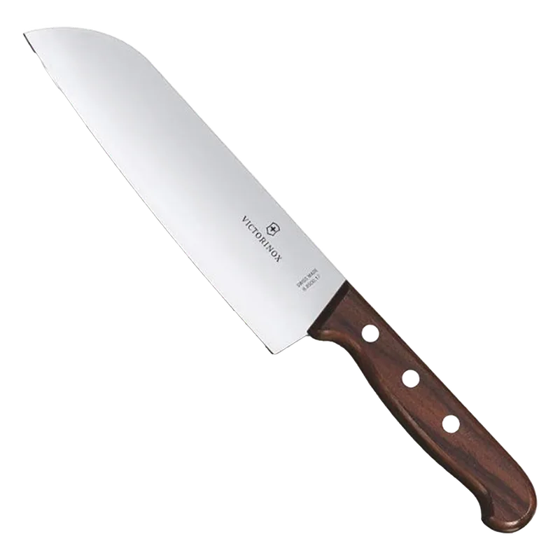 Cuchillo Santoku Wood de 17 cm, Filo con Corte Recto, Estilo Japonés VICTORINOX 6.8500.17G