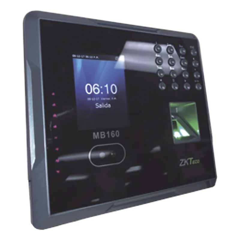 Terminal Biométrica Facial / Rostro Huella y Tarjeta / 1,500 Usuarios / Pantalla 2.8" / TCP/IP USB / ADMS / Control de 1 Puerta ZKTECO MB160ID