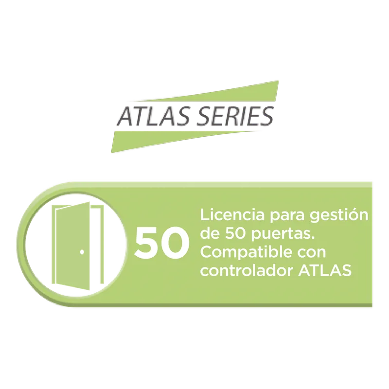 Licencia para 50 puertas compatible con controlador ATLAS ZKTECO ATLASAC50