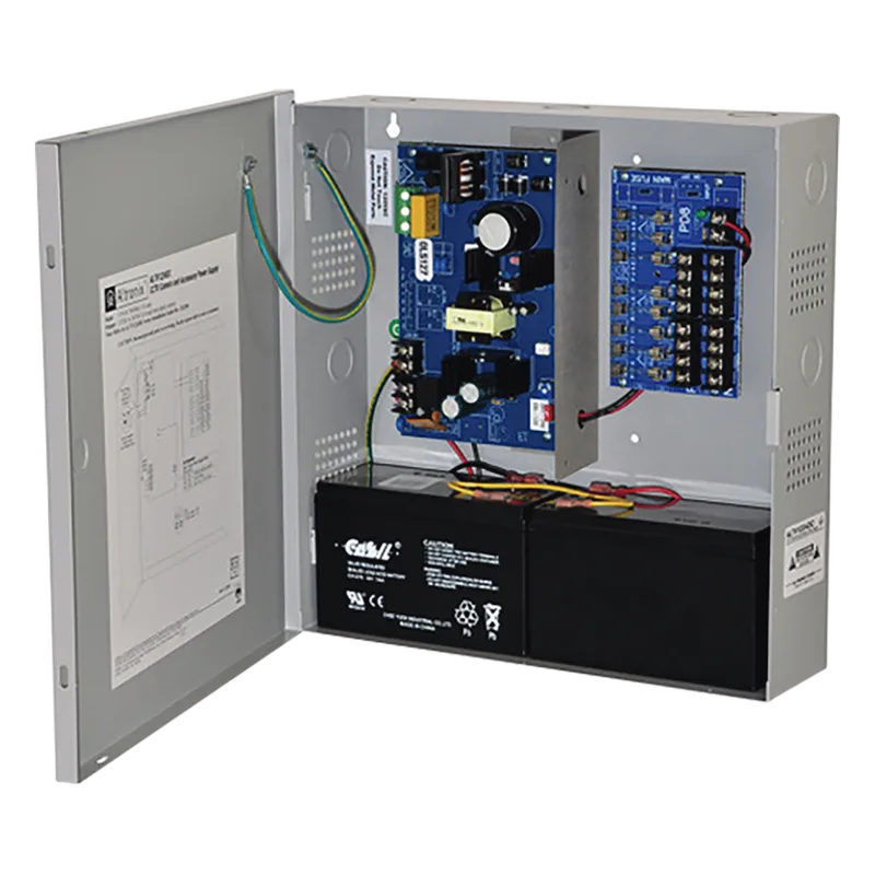 Fuente de alimentación de 12/24 Vcc a 4/6A con 8/16 salidas, con capacidad de batería de respaldo, requiere batería ALTRONIX ALTV1224DC