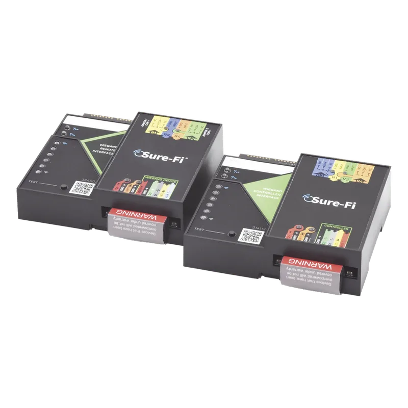Convertidor de lectora para control de acceso (cableado a inalámbrico) / 1 Wiegand / 2 Relevadores / 2 Entradas / Atraviesa hasta 1.6 KM En Construcción o Material Sure-Fi DS004BRIDGE