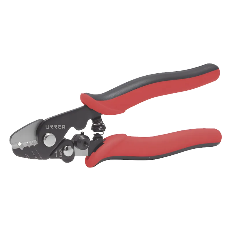 Pinza pelacables para fibra óptica con tres guías de pelado de cable : 2mm, 900µm y 250µm. URREA SYS-310