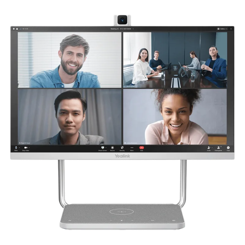 Sistema de Videoconferencia Todo en Uno DeskVision A24 de Yealink con cámara 4K y pantalla táctil de 24” A-24