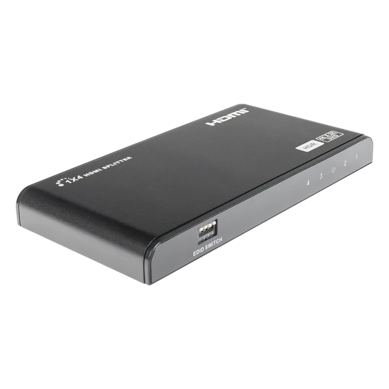 Divisor (Splitter) HDMI 4K de 1 Entrada a 4 Salidas (Simultaneas) / Soporta 4K×2K / Ajuste de resoluciones EDID / HDR / HDMI 2.0 / HDCP 2.2 / Permite mezclar pantallas en 4K y 1080P EPCOM TITANIUM TT314HDR-V2.0